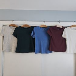 Old Navy Fitted Ribbed Short Sleeve Medium T-Shirt Lot