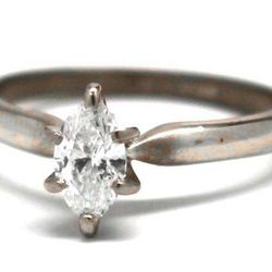 Ladies Diamond/14K White Gold Engagement Ring
