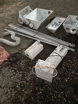 HID Grow Light Setup with Ballasts and Hoods