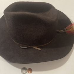 Vintage Brown Cowboy Hat Trail Ridge Size L
