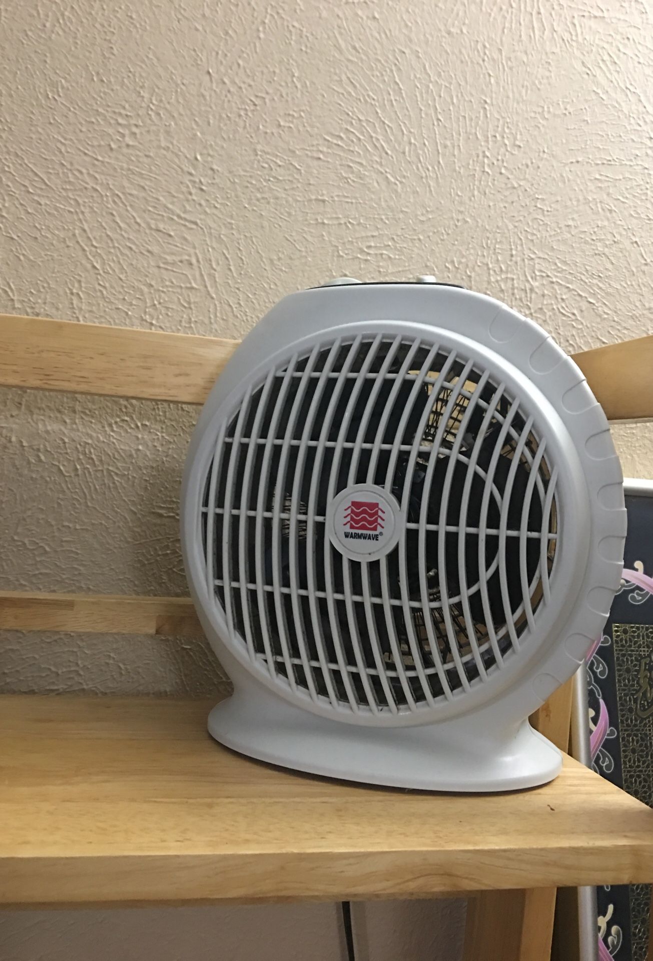 WarmWave Electric Fan Heater with Adjustable Thermostat