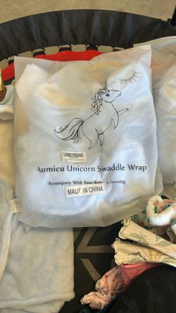 Blue Unicorn Swaddle Wrap