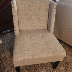 2 fabric low back chairs