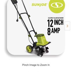 Sunjoe Tiller Electric  Grass Weeds Roots