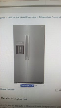 Frigidaire-(Brand New in Box) Side by Side Refrigerator Stainless Steel 25.6 Cu.Ft Capacity 6 Shelves (Warranty Available)