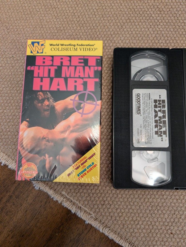 WWF BRET HITMAN HART (VHS, 1997) COLISEUM VIDEO, STONE COLD STEVE AUSTIN, WWE