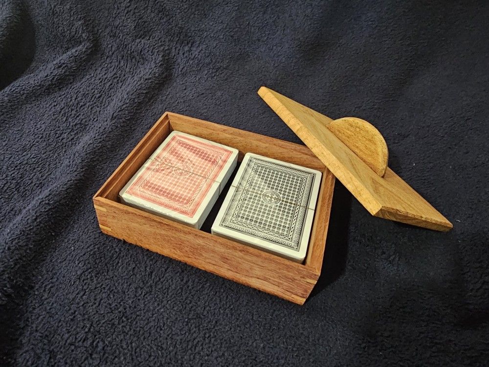 Mesquite and Bubinga Playing Card Gift Box