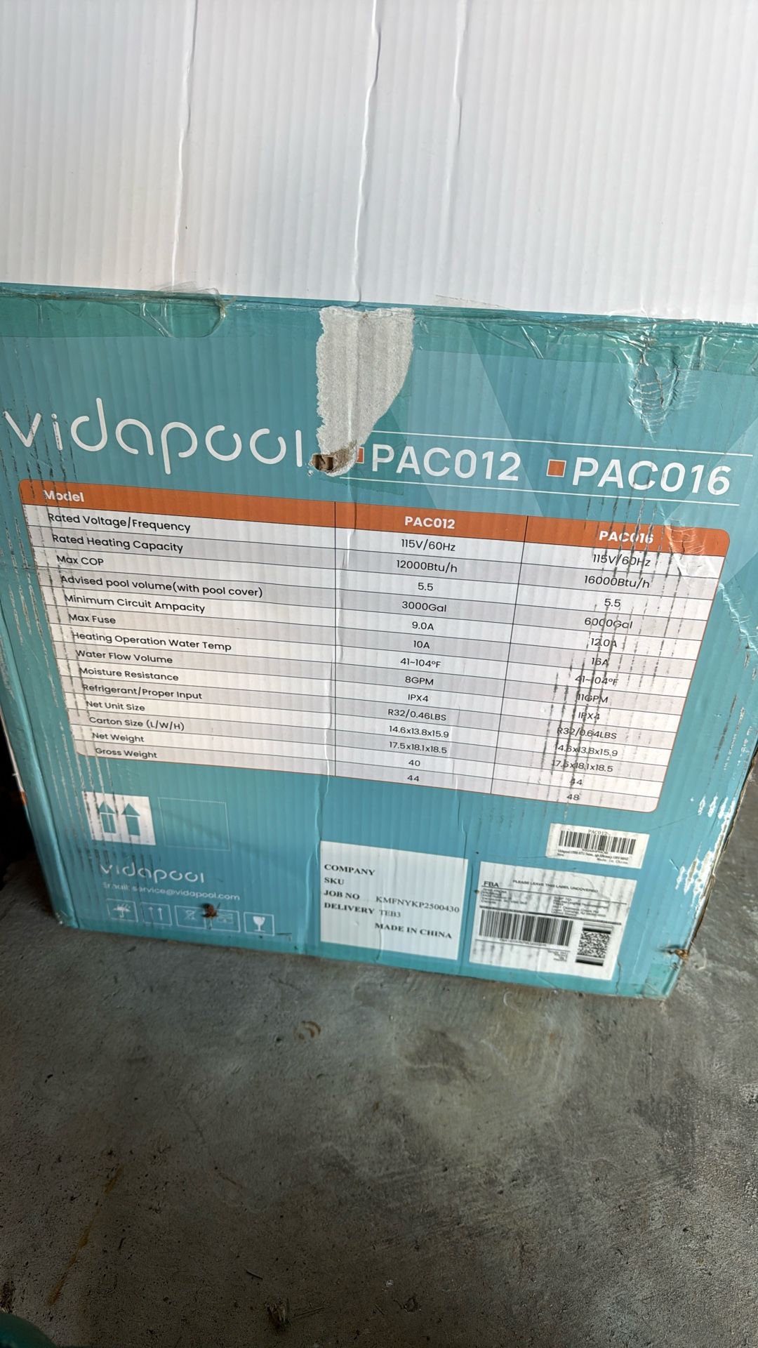 Vidapool Overground Pool Heater