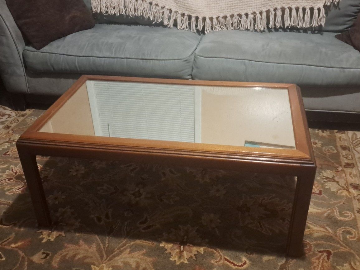 Mirror Coffee Table End Table For Living Room