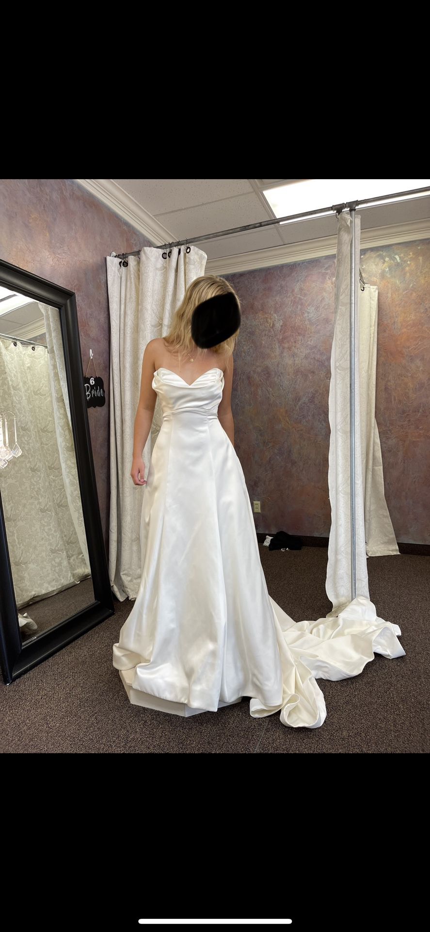 Wedding Dress And Pearl Veil