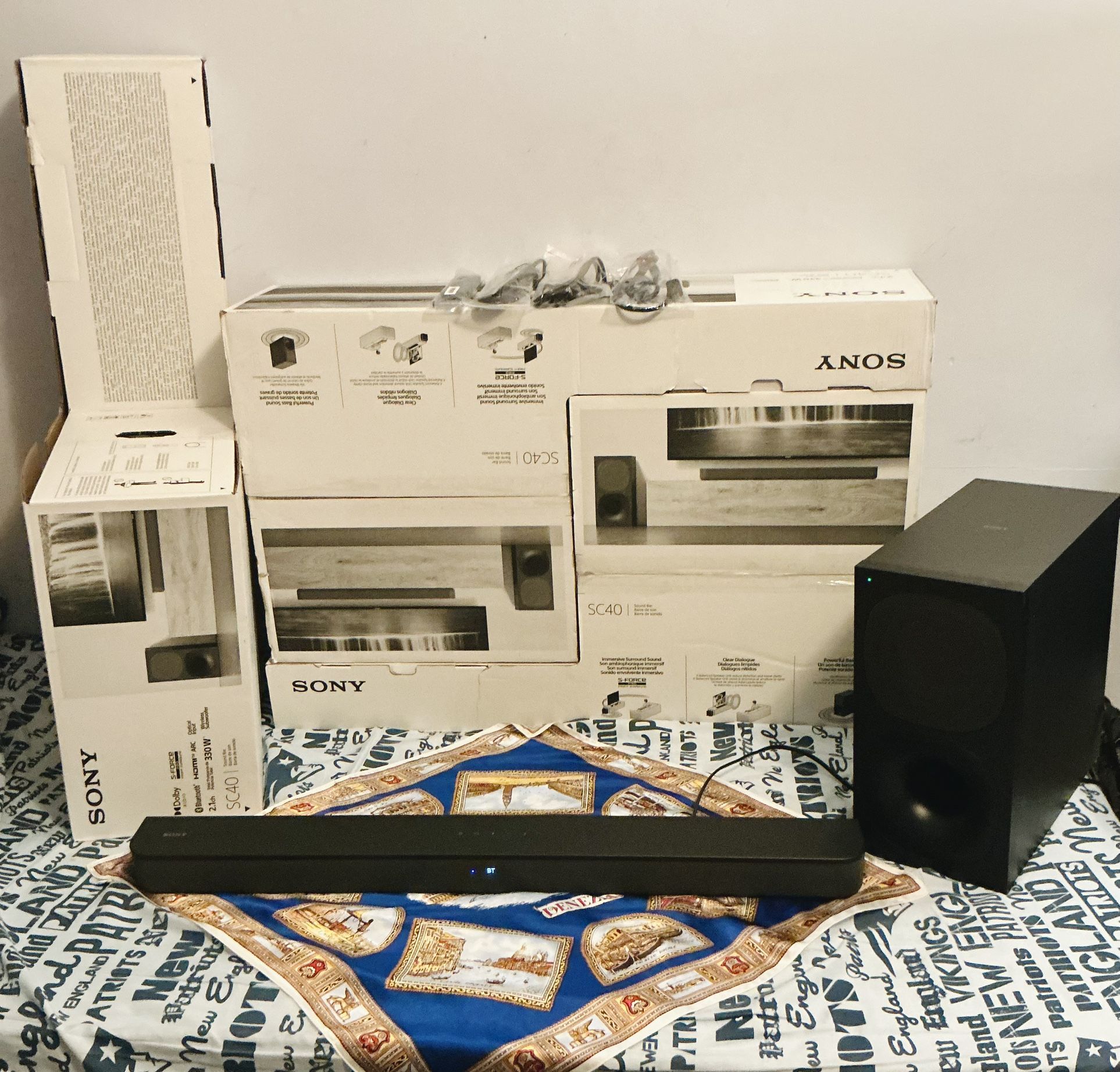 Sony Premium Soundbar (HT-SC40) Home Theater -330W Wireless Subwoofer, Dolby S-Force Surround Sound