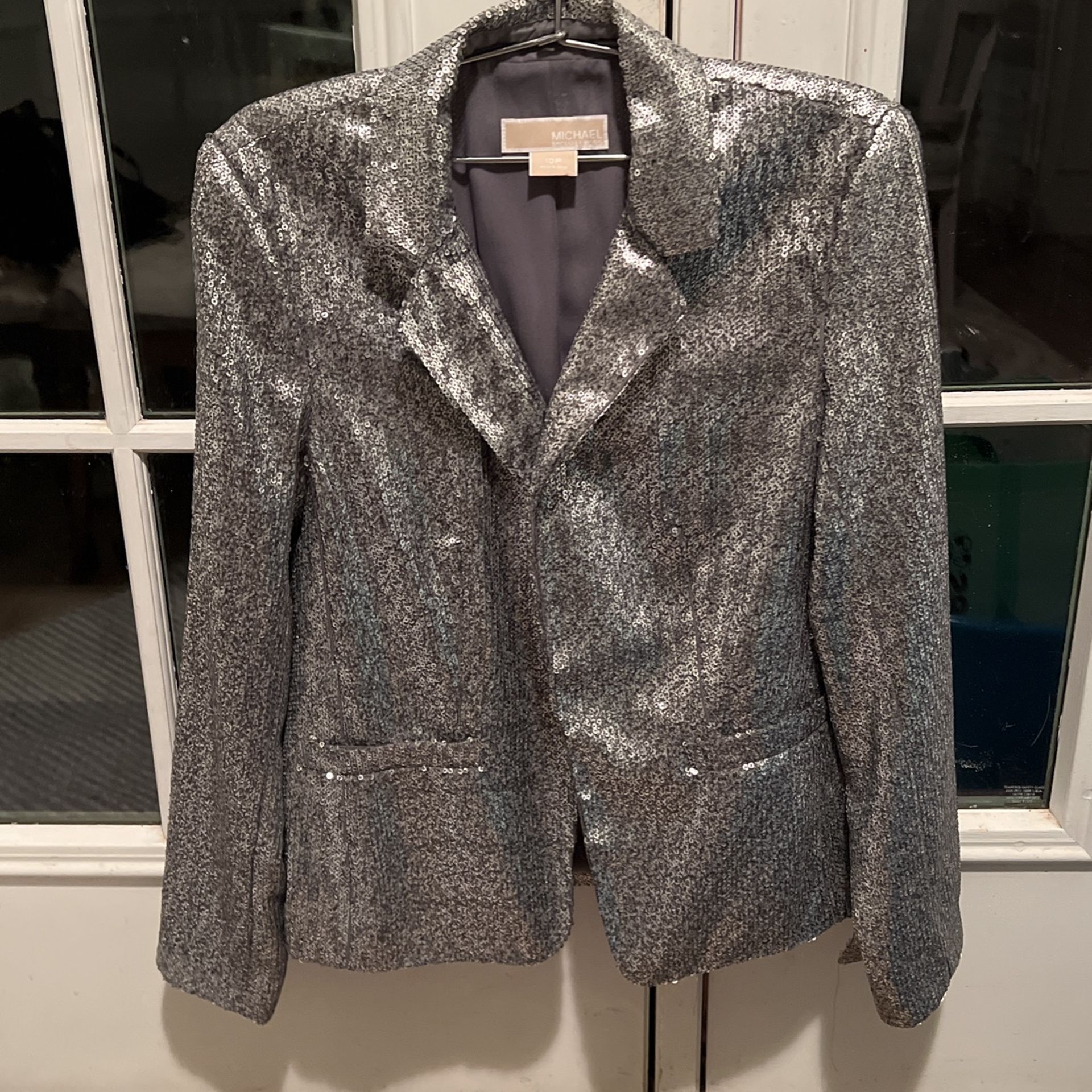 Micheal Kors 10P Silver sequin Jacket