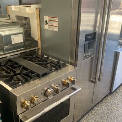 JennAir Built In Refrigerator & Stove Set