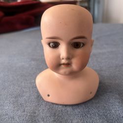 Living Doll; Somewhat Haunted Antique Bisque Armand Marseille Doll Head From Germany: