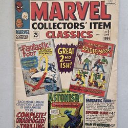 Vintage 1966 Marvel Collectors' Item Classics #2 Comic – Spider-Man / Fantastic Four