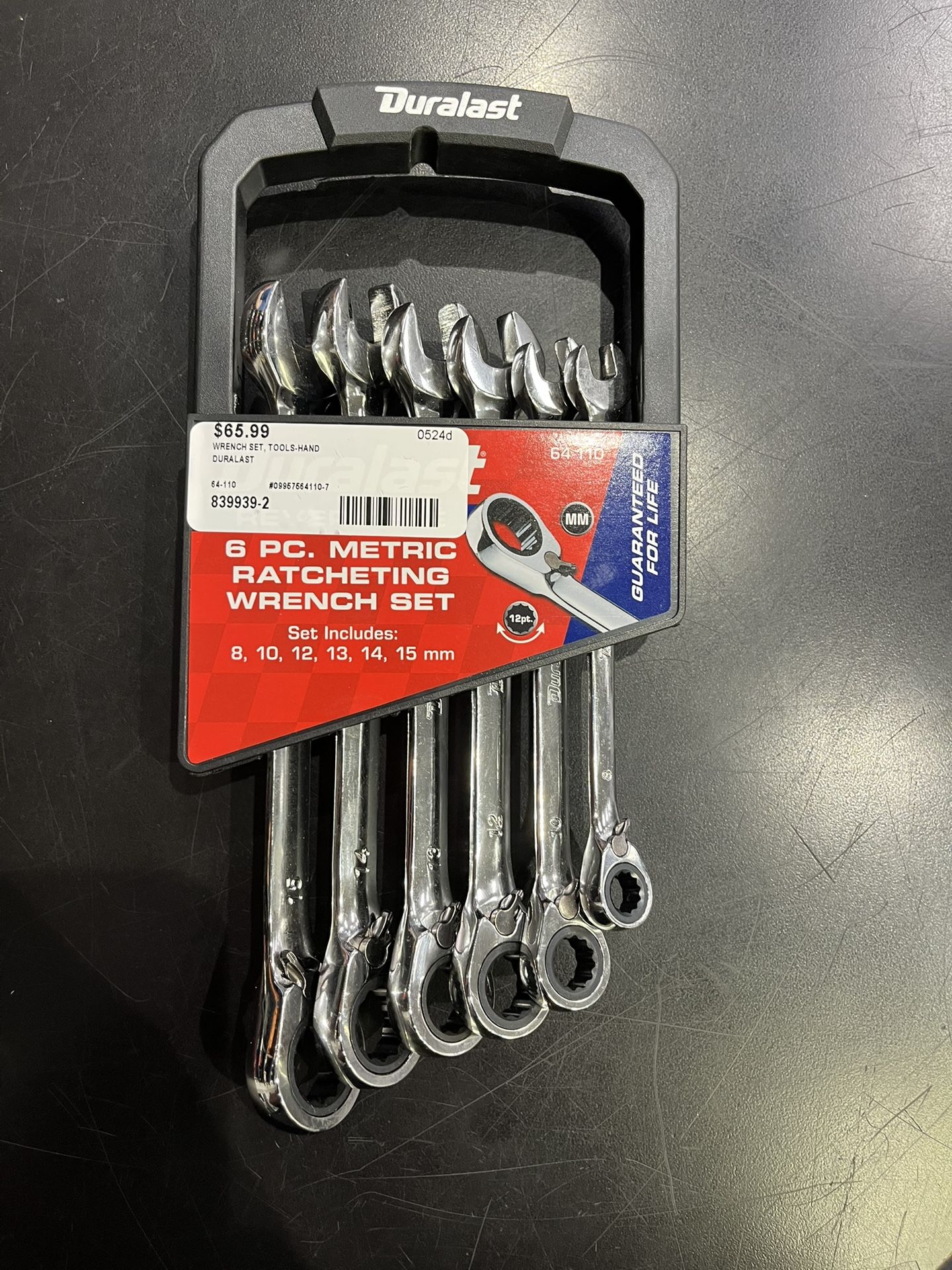 6 PC METRIC RATCHETING WRENCH SET (839939-2)