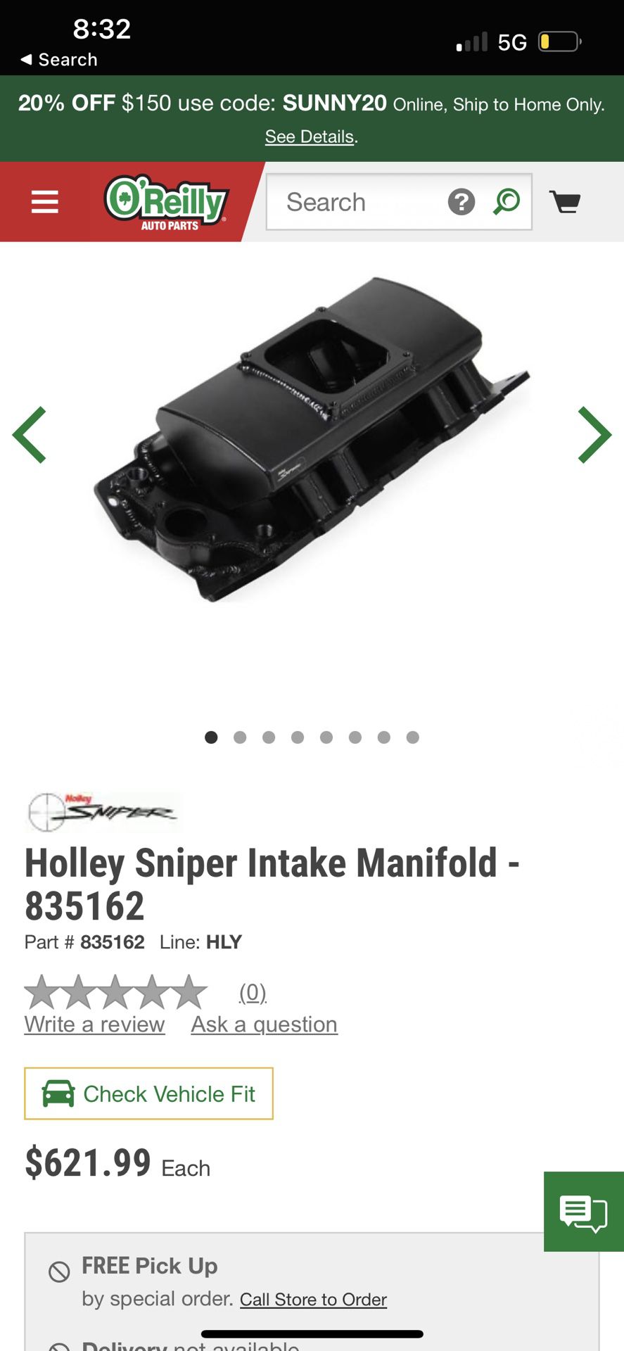 Never Used!!! Holley Sniper Intake Manifold 