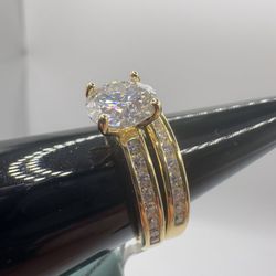 Moissanite 3.74 CTW Engagement Ring Set [Never worn before] 