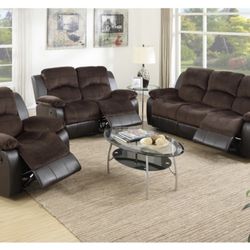Brown Motion Sofa Set 