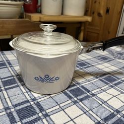 Corning Ware Blue Cornflower 2 Quart Saucemaker Complete 