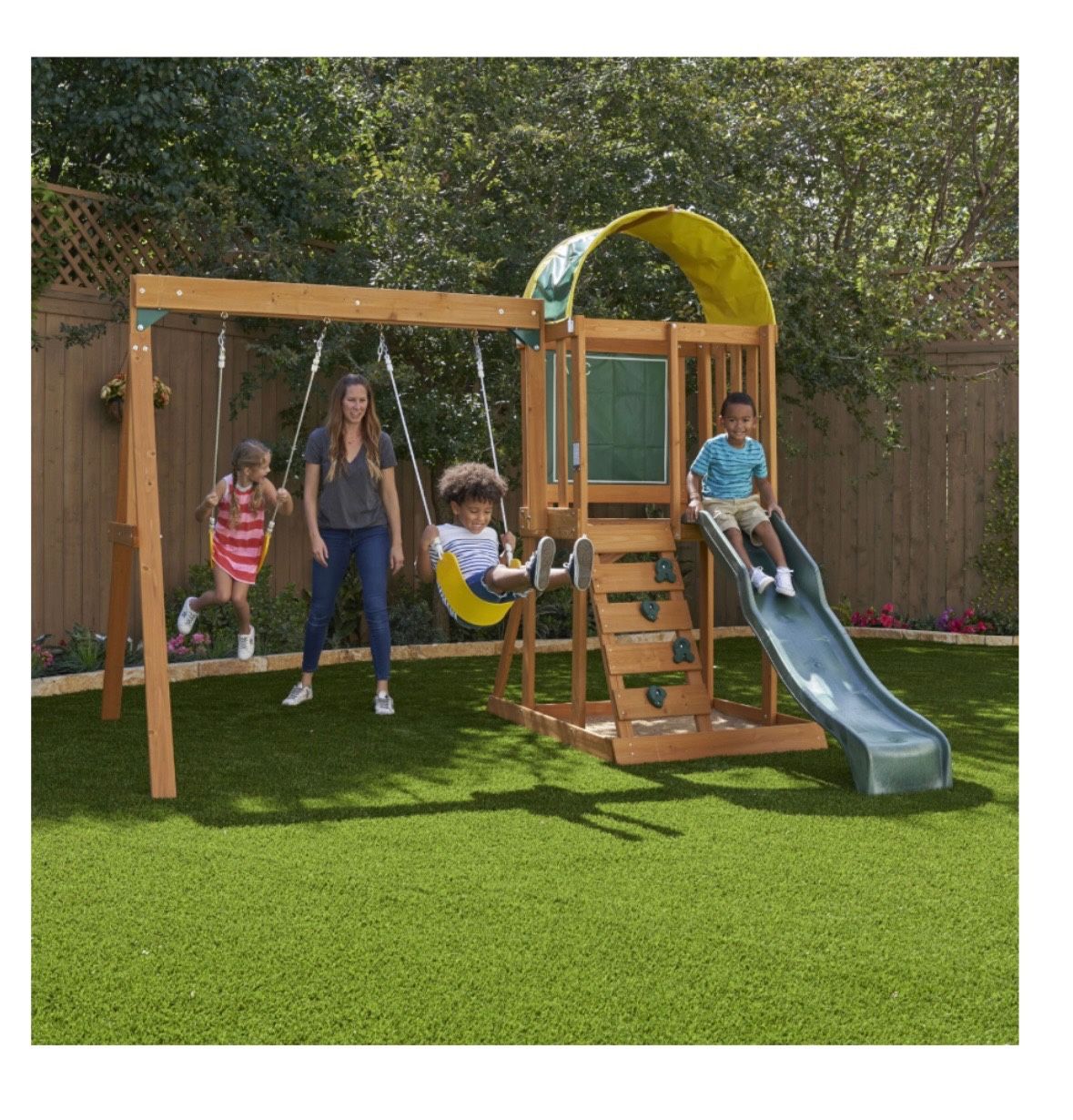 Backyard swing/slide Set With Baby Chair.