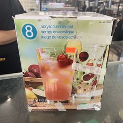 8 Pc Acrylic Tumbers Set