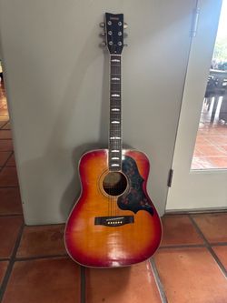 Yamaha FG-351SB dreadnought acoustic guitar with case