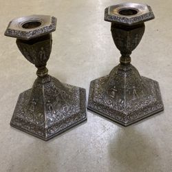 Silverplate Antique (1900’s) Candlestick Holders