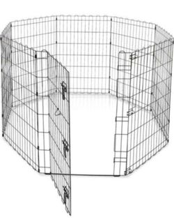 New 36" Tall Dog Play Pen With Door For Dogs And Puppies