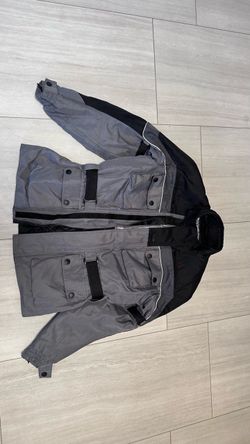 Gray and Black Textile Motorcycle Jacket - Female Small