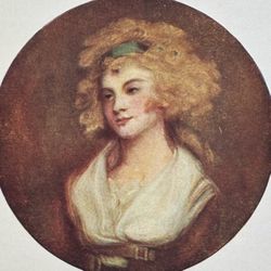 THE PARSON'S DAUGHTER English George Romney Fine Art Print 1900 Vintage Original Antique London England Printed Collectible ARTIST PAINTER