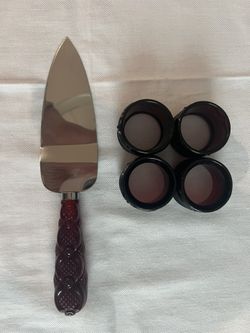 Avon 1876 Dessert Server And Napkin Rings