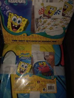 SPONGEBOB TWIN BLANKET & SHEETS