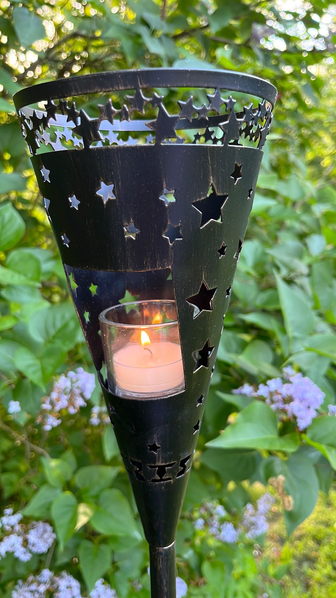 New Partylite Star Parade Torch , Candle Holder
