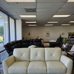 100% Real Leather Sofa- Myia 