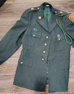 US Army Dress Green Uniform Jacket with Insignia
