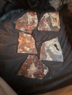 Mexican Crazy Lace Agate Slabs Lot of 5