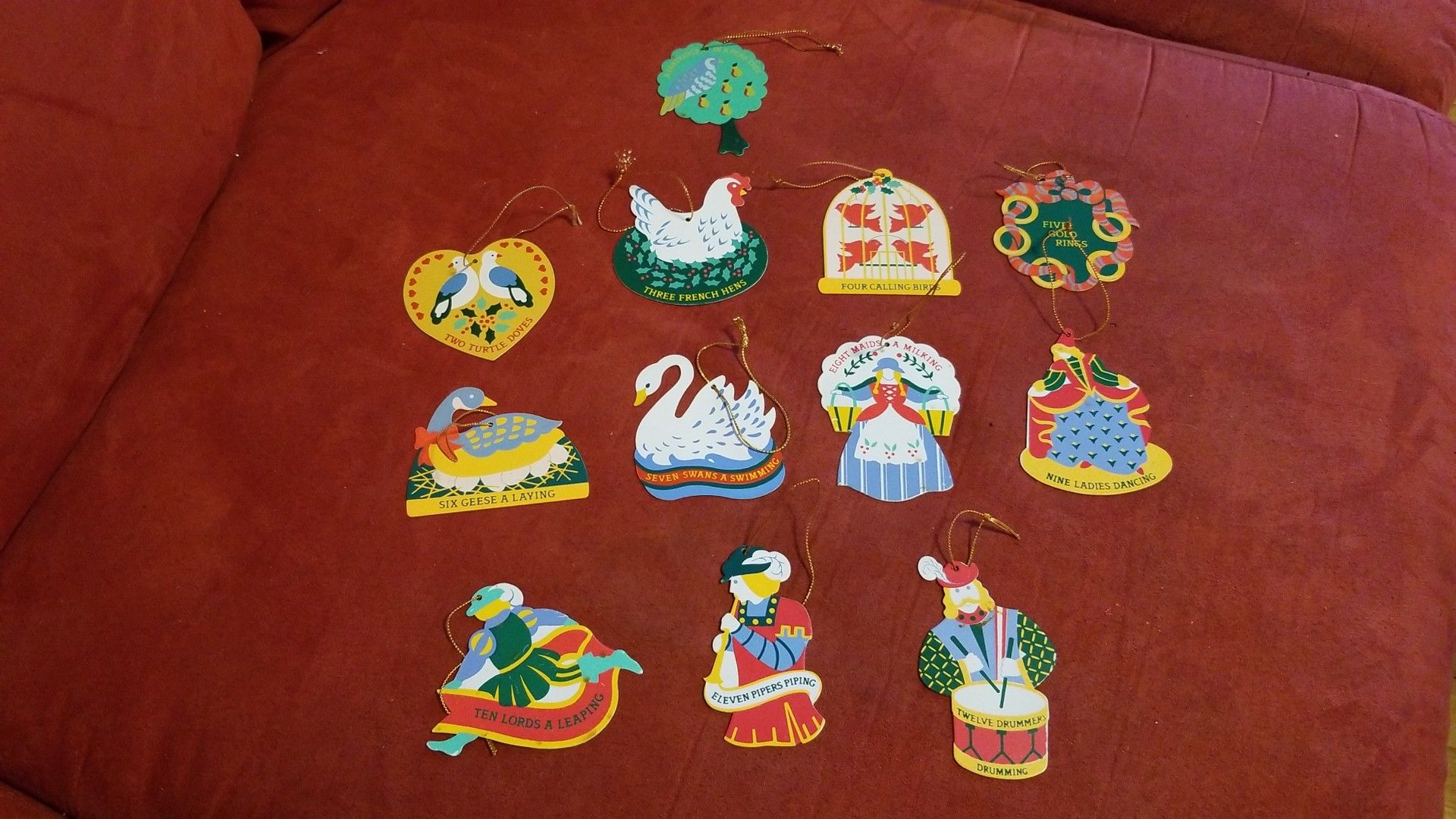 12 days of Christmas ornaments