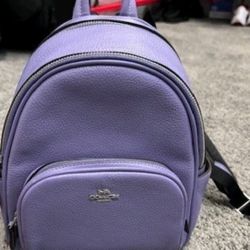 Coach Purple Leather Backpack 8.5"x8"x3" - Good Condition