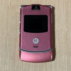 Motorola RAZR V3 Hot Pink Flip Cell Phone“UNTESTED” No Charg Read Info Below!! 