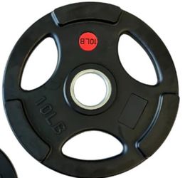 35LB, 25LB, 10LB Rubber Grip Olympic Weight Plate Set
