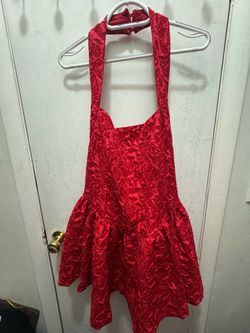 Mini red dress