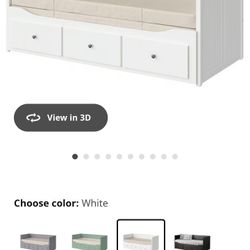 Ikea HEMNES
Daybed frame with 3 drawers, white, Twin