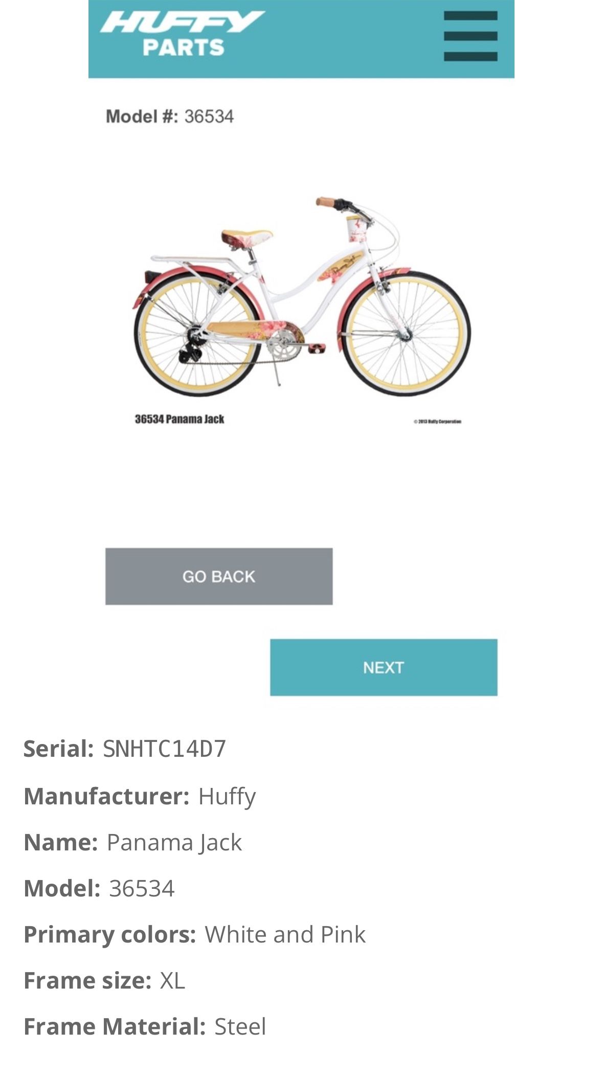 Huffy Panama Jack 26” Cruiser Bike + Helmet & Lock