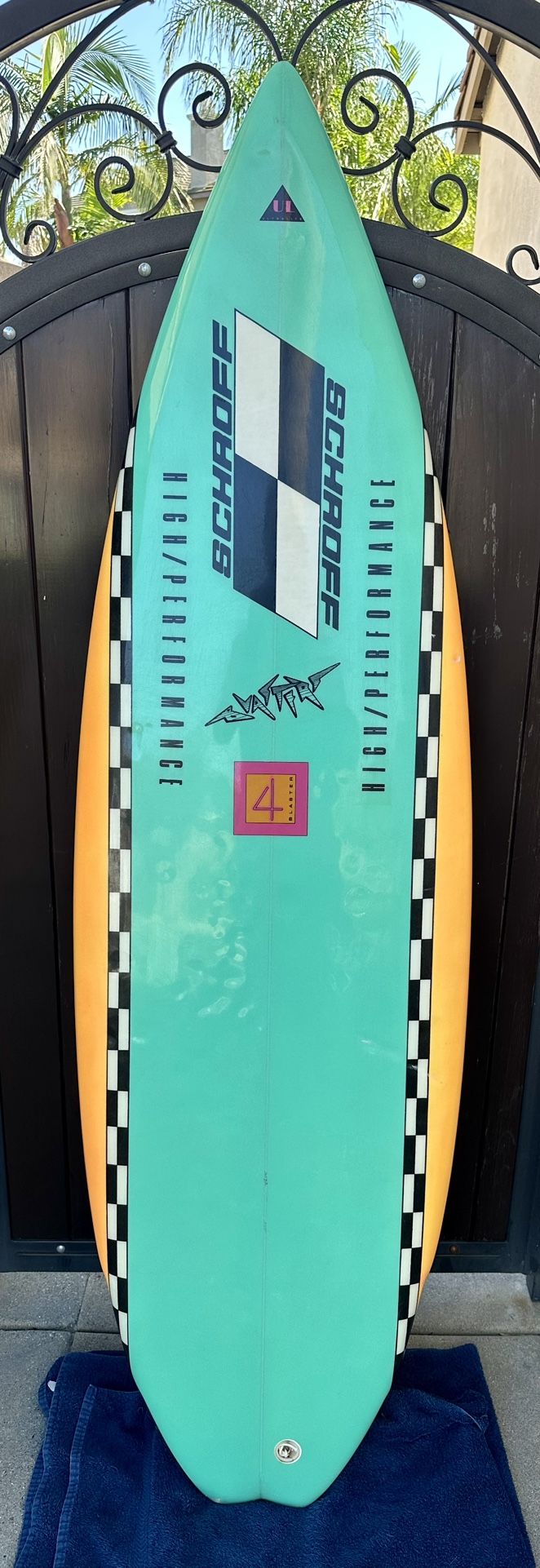 Vintage Schroff 5’10 Quad Blaster Surfboard