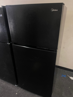 Midea Top Freezer Fridge – Black, Clean, Runs Great