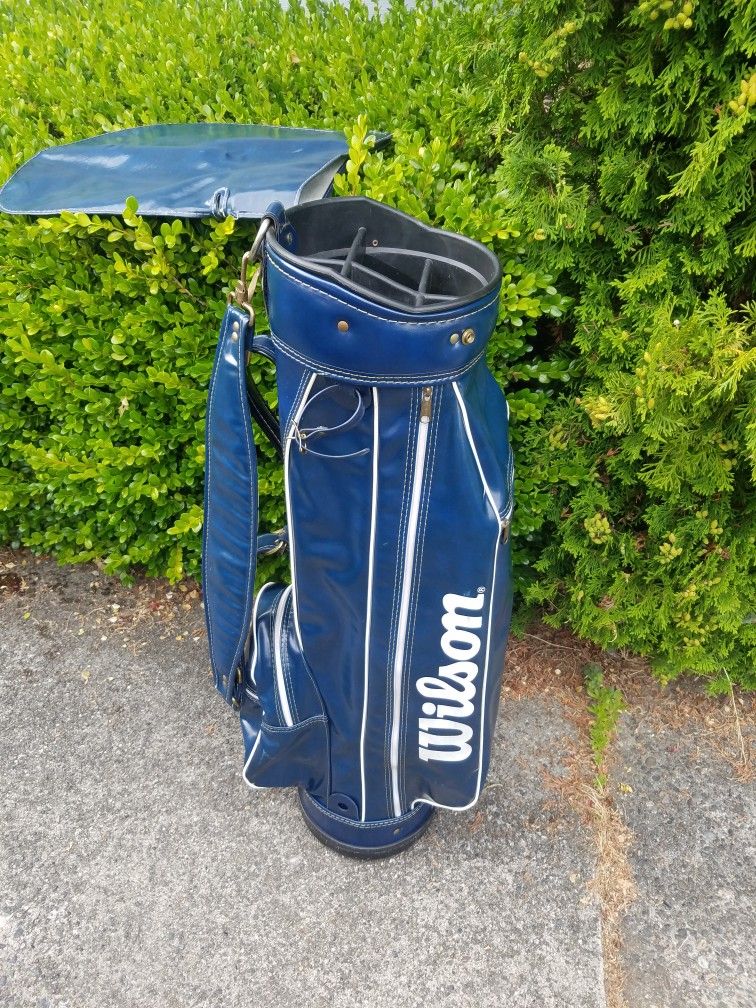 Vintage Wilson Golf Bag W/raincover- Excellent