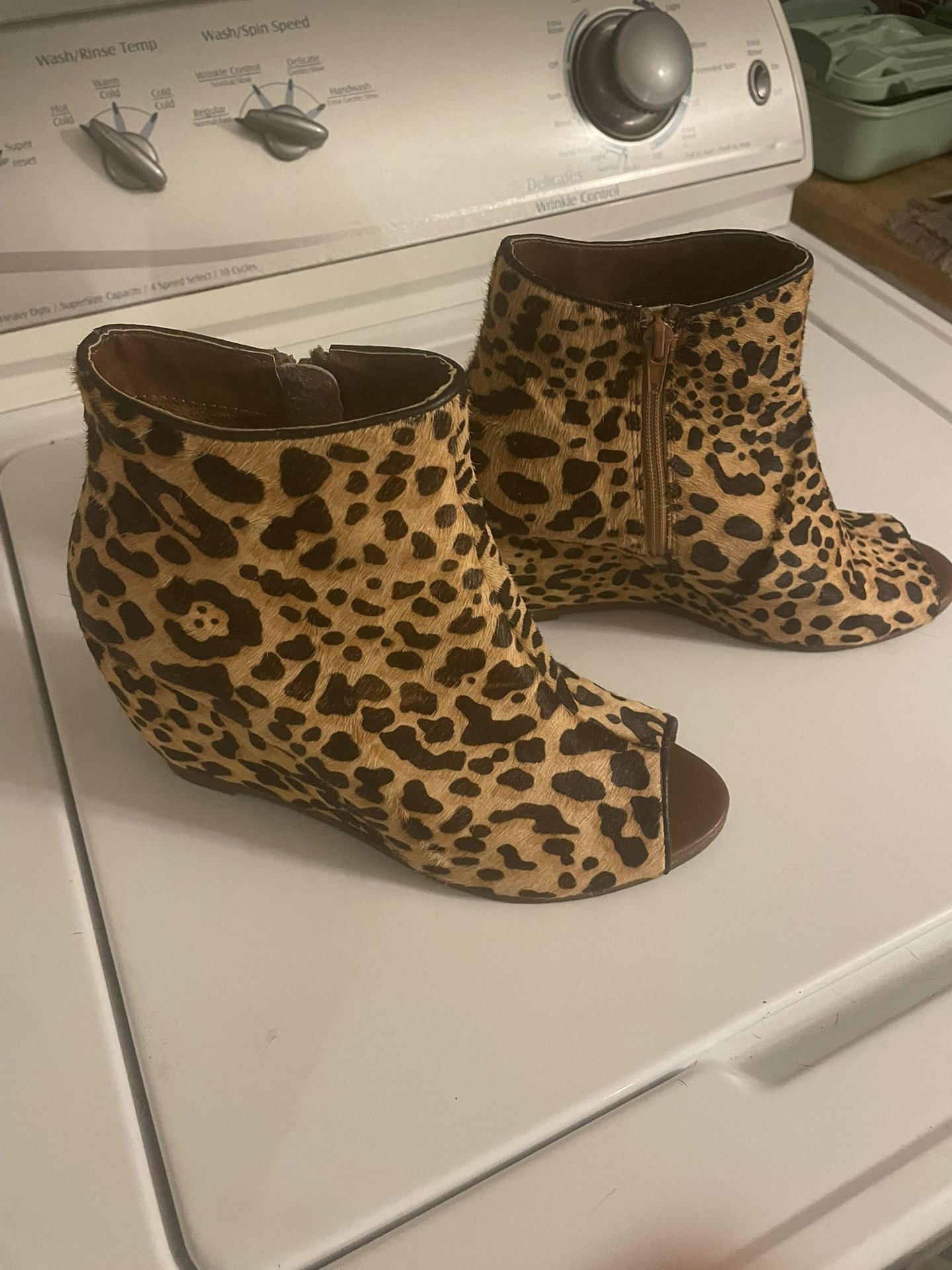 Naughty Monkey Brand Leopard Print Wedges