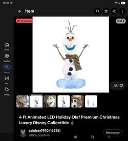 Disney Frozen Olaf Animated LED Christmas Figure