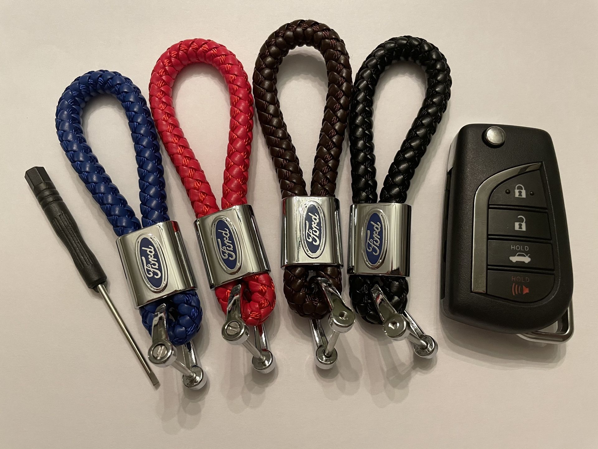 Ford F-150 Key Chain Keyfob Ring Leather Car Van Suv Accessories 